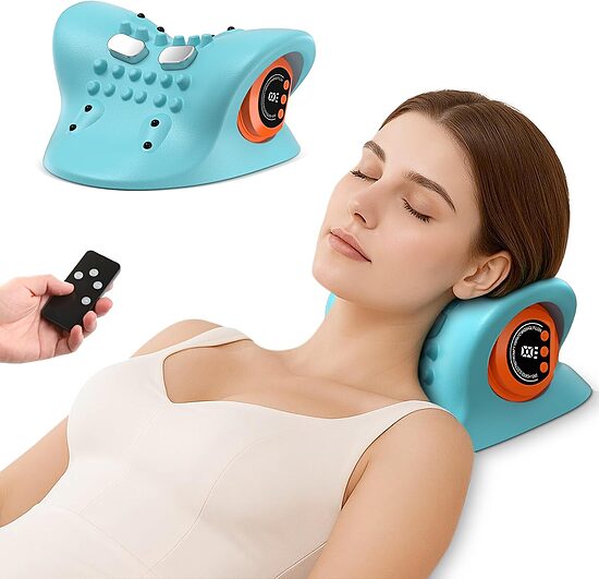Impulsinis (TENS/EMS) Kaklo masažuoklis 3in1 su šildymo, vibro, EMS funkcijomis