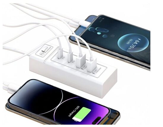 USB ir type C jungčių kroviklis, greito krovimo