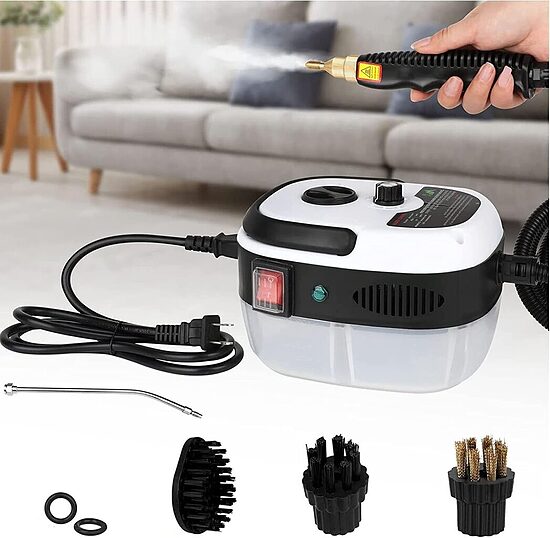 Galingas 1500W garų valytuvas su 3 šepetėliais DOMO